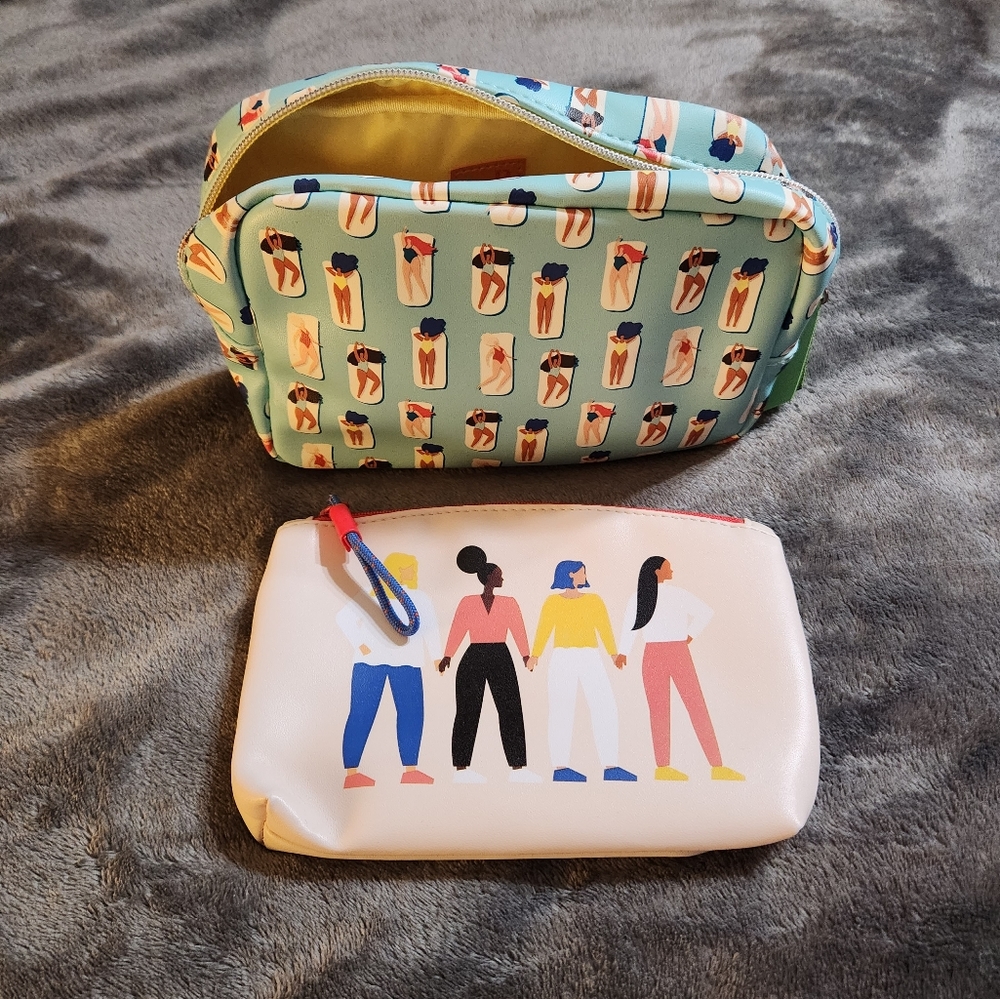 2 Empty Ipsy Makeup Cosmetics Toiletries Bags
